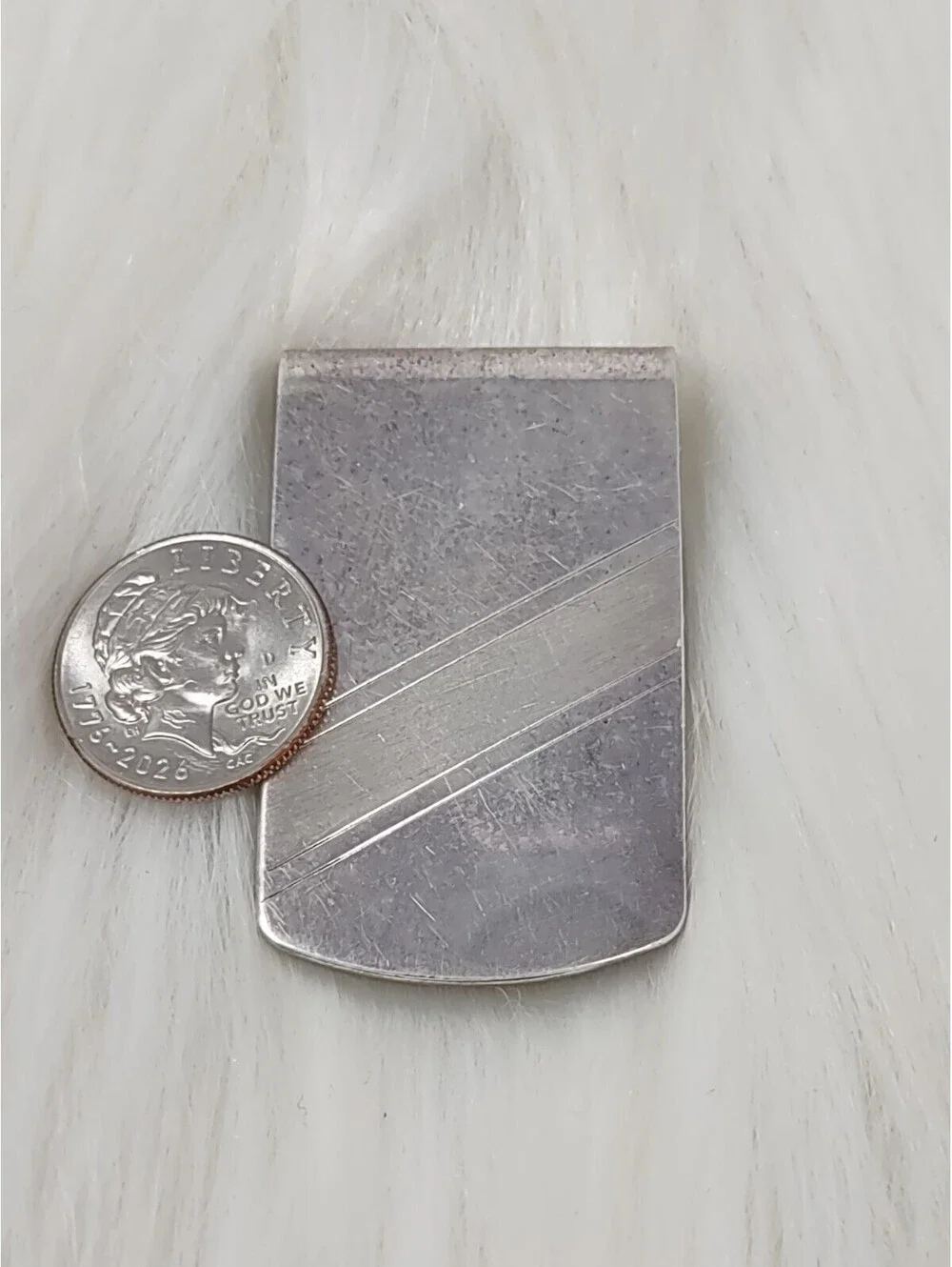 VTG Italian Sterling Silver 925 Modern Money Clip ORL 19.6g